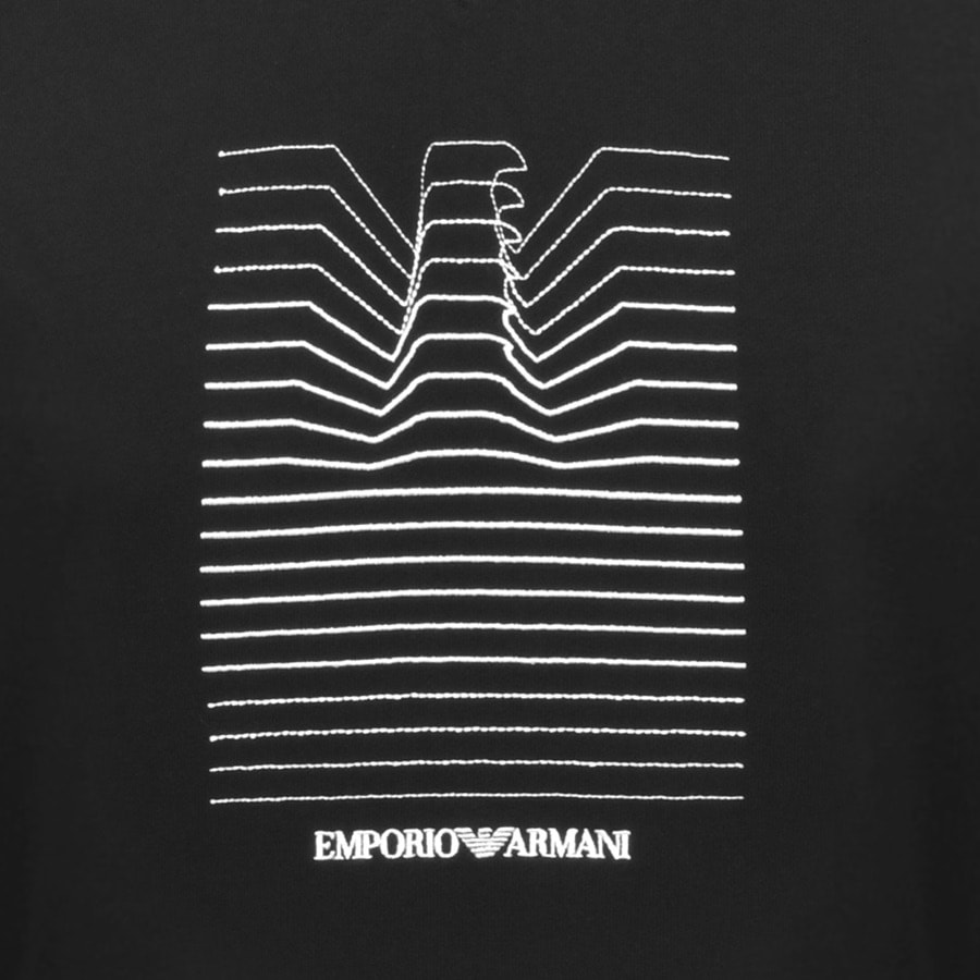 Alternative Image for ProductEmporio Armani Crew Neck Logo Sweatshirt Black3